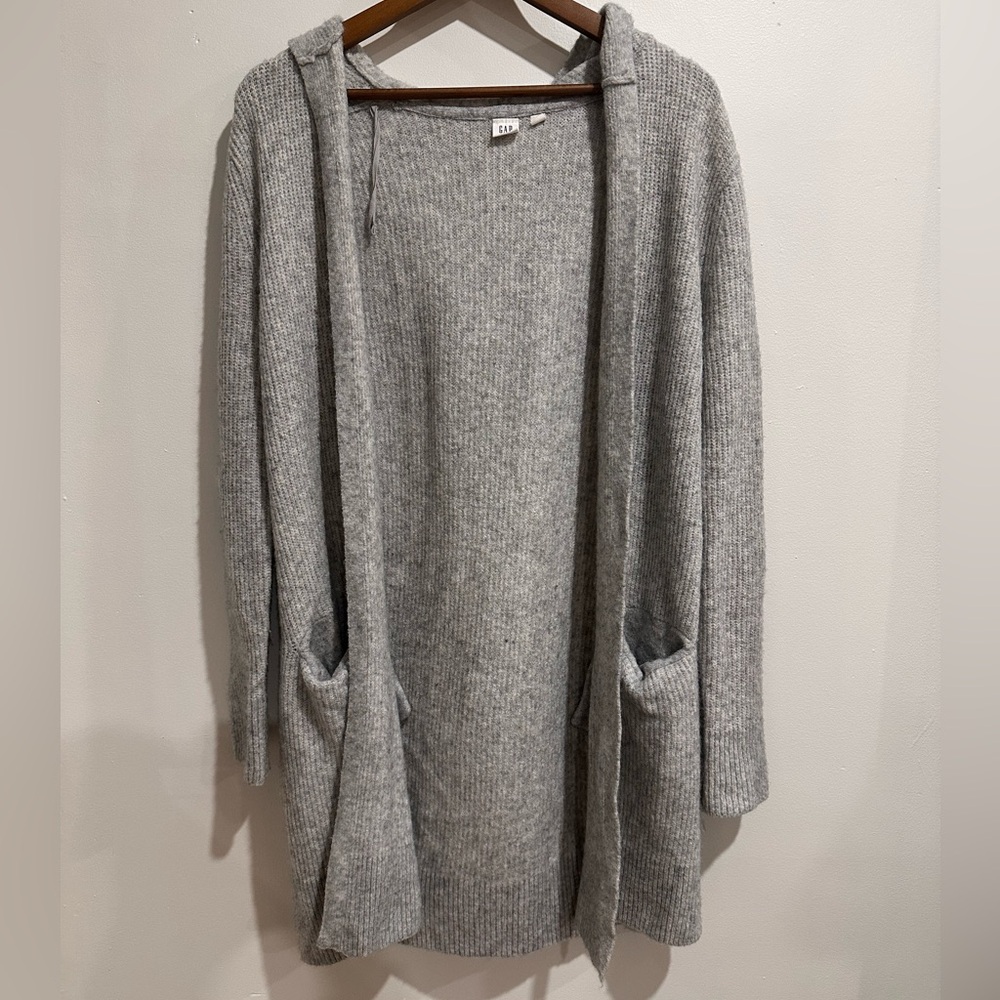 GAP Open Front‎ Longlined Hooded Cardigan Size XS
